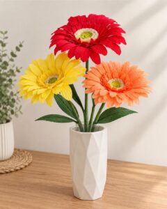 Krepp-paberist gerbera valmistamise kursus – loo ise kaunid ja realistlikud paberist gerberad
